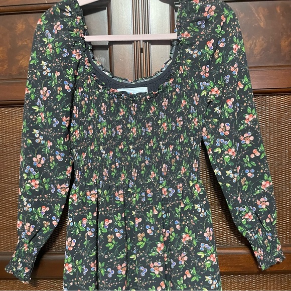 The Norah Floral Long Sleeve Square Neck Mini Nap Dress Size XXS Feminine - Picture 15 of 15